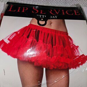 NWT Lip Service red mini petticoat fluffy fun!